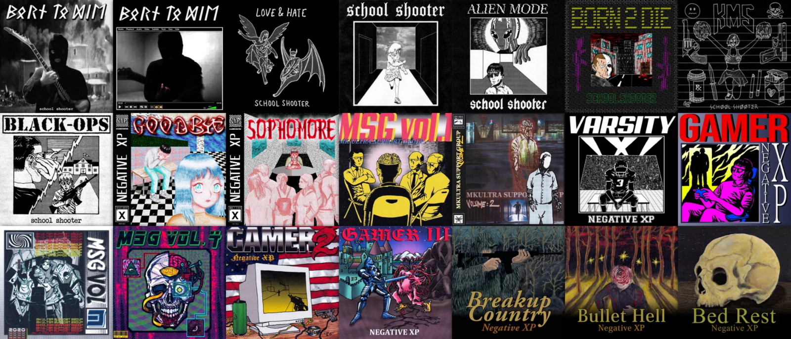 ▲Negative XP/SchoolShooterのアルバム